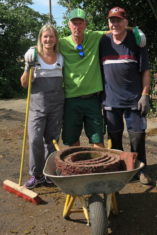 Die drei vom Bau: Nicole, Frank und Ede
